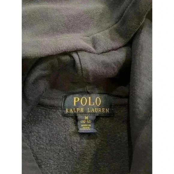 Polo Ralph Lauren Boys Polo Bear Ski Graphic Colorblock Hoodie SweatshirM 10 12 - Picture 2 of 4